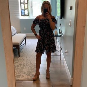 Lulu’s Floral Off Shoulder Summer Dress